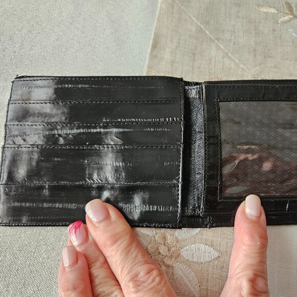 Vintage 1980s Eel Skin Wallet - Picture 2 of 9